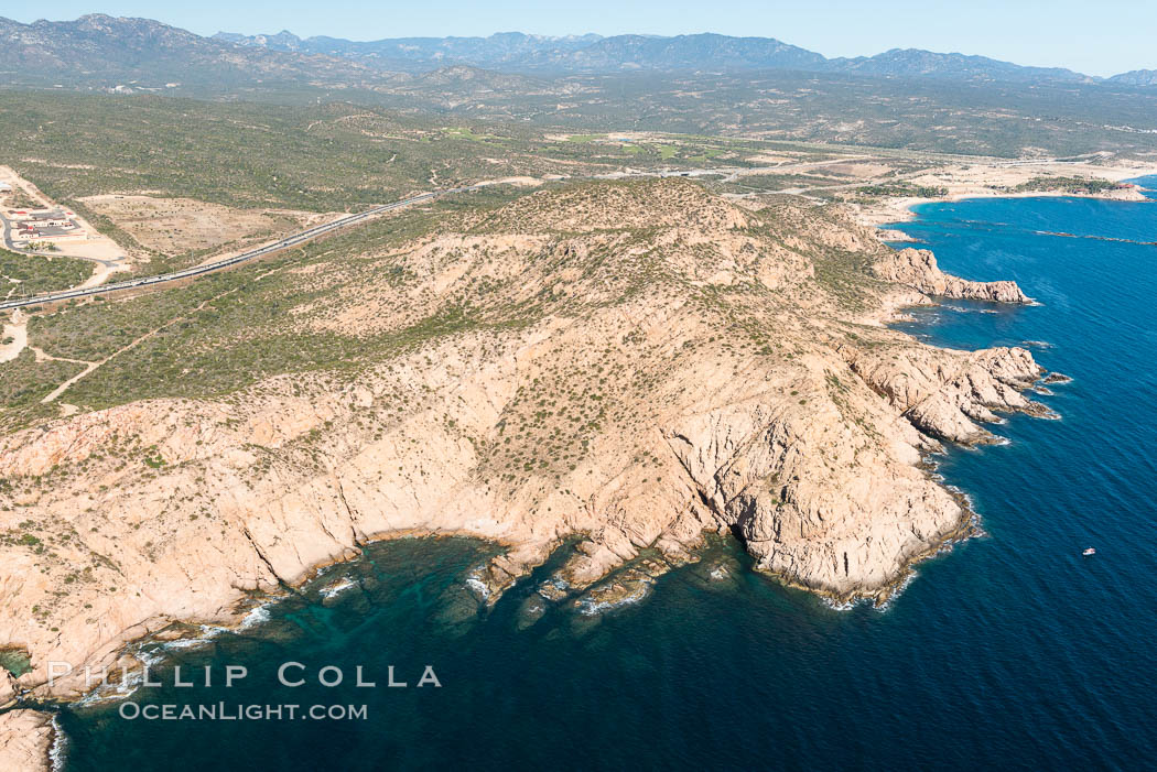 Rugged coastline and sea cliffs near Cabo San Lucas, Mexico. Baja California, natural history stock photograph, photo id 28922