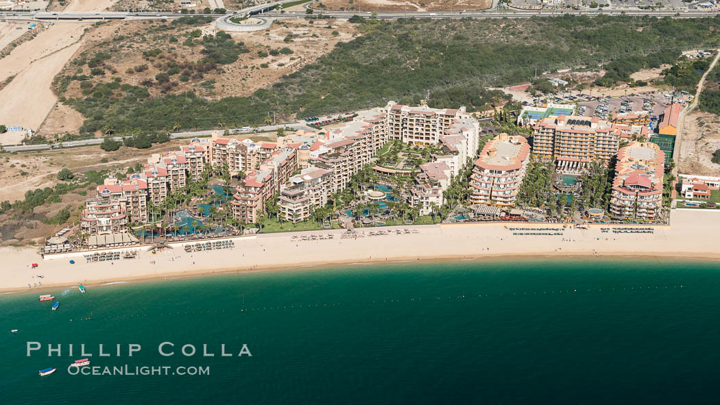 Villa del Arco (left), Villa la Estancia (center), Villa del Palmar (right). Residential and resort development along the coast near Cabo San Lucas, Mexico. Baja California, natural history stock photograph, photo id 28958