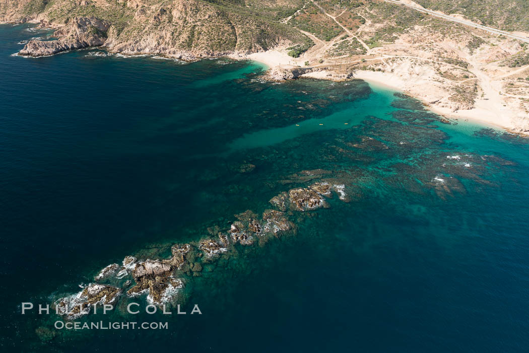 Chileno Bay, Bahia Chileno. Residential and resort development along the coast near Cabo San Lucas, Mexico. Baja California, natural history stock photograph, photo id 28920