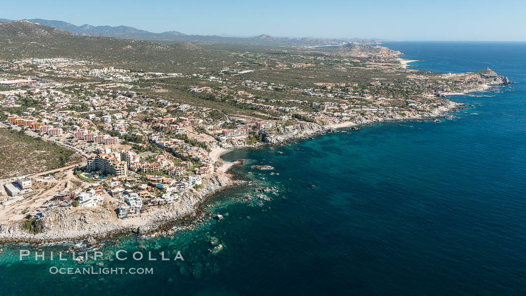 Residential and resort development along the coast near Cabo San Lucas, Mexico. Baja California, natural history stock photograph, photo id 28903