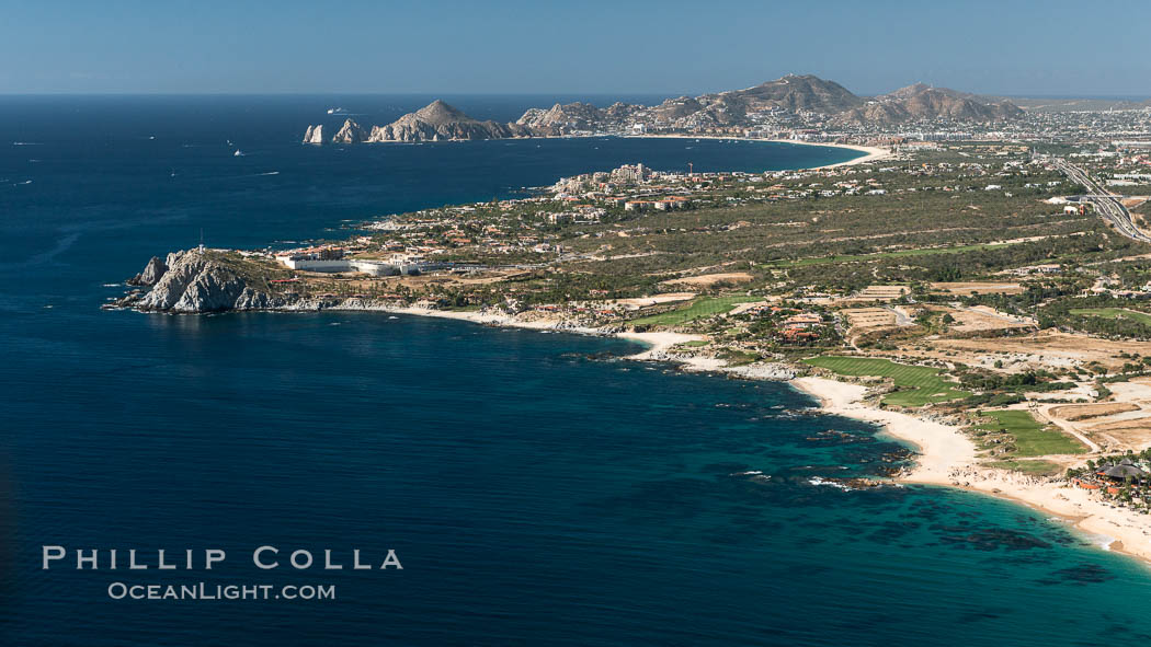 Residential and resort development along the coast near Cabo San Lucas, Mexico. Baja California, natural history stock photograph, photo id 28925