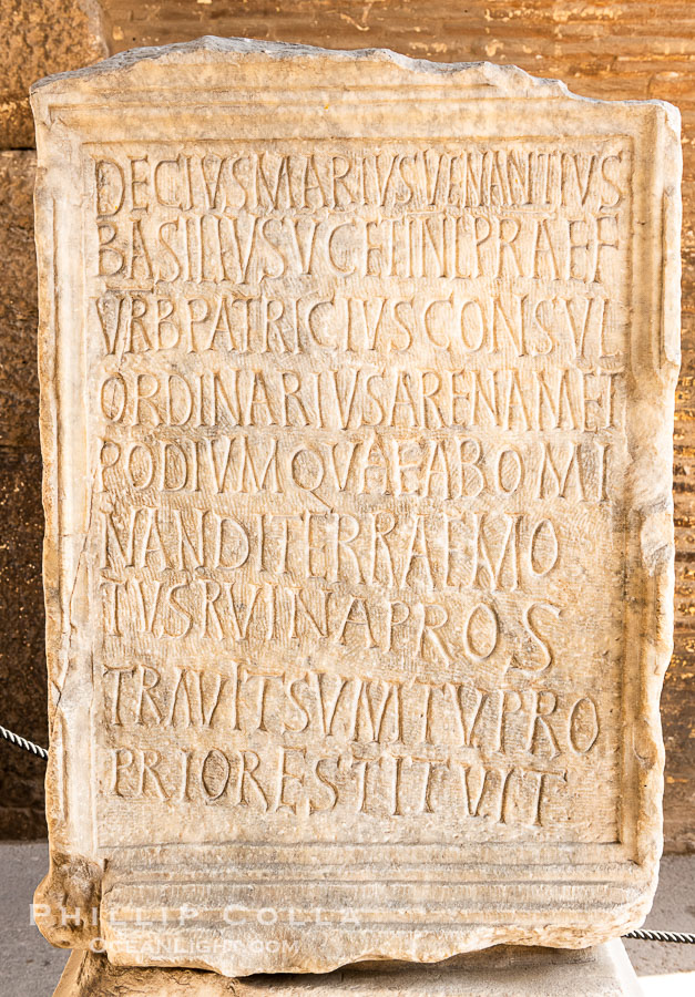 Colosseum Detail, Rome., natural history stock photograph, photo id 35581
