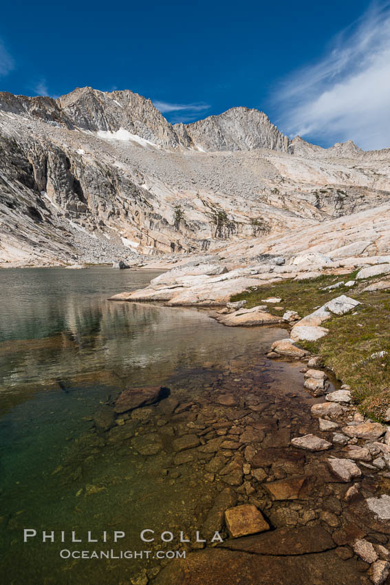 Mount Conness (12589') and Upper Conness Lake, Twenty Lakes Basin, Hoover Wilderness. Conness Lakes Basin, California, USA, natural history stock photograph, photo id 31065