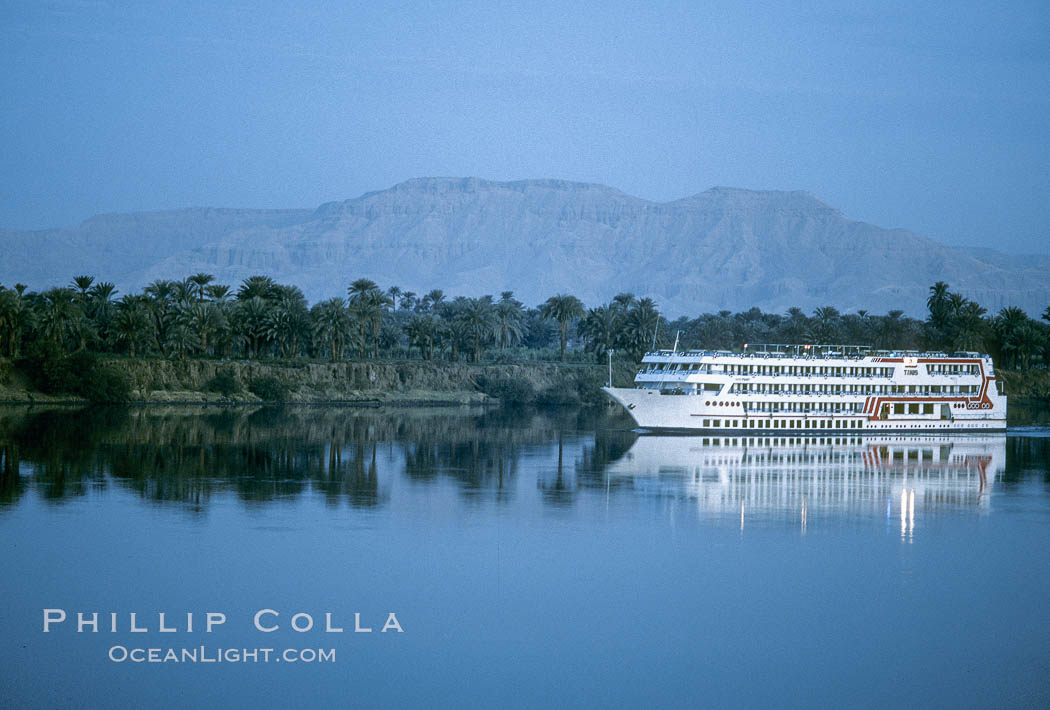 Cruise ship on the Nile River. Luxor, Egypt, natural history stock photograph, photo id 18498