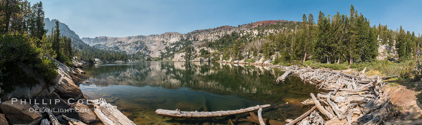 Panoramic Photo of Crystal Lake, Mammoth Lakes, Inyo National Forest. California, USA, natural history stock photograph, photo id 31188