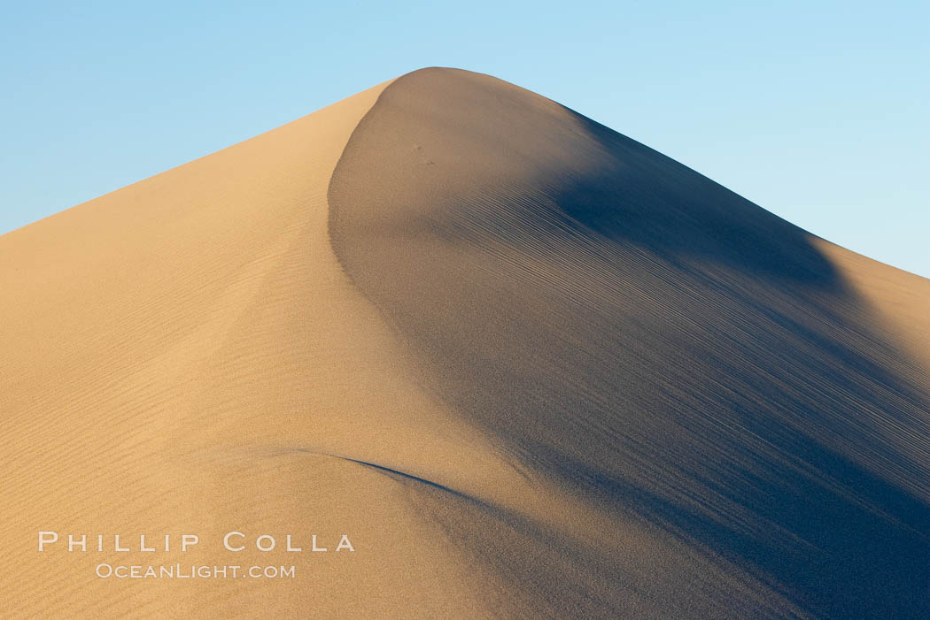 Sand Dunes, California.  Near Stovepipe Wells lies a region of sand dunes, some of them hundreds of feet tall. Death Valley National Park, USA, natural history stock photograph, photo id 15589