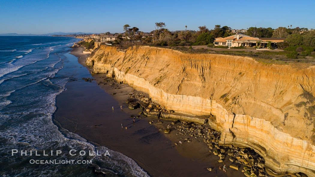 Del Mar and Solana Beach Coastline, Aerial Photo. California, USA, natural history stock photograph, photo id 38080