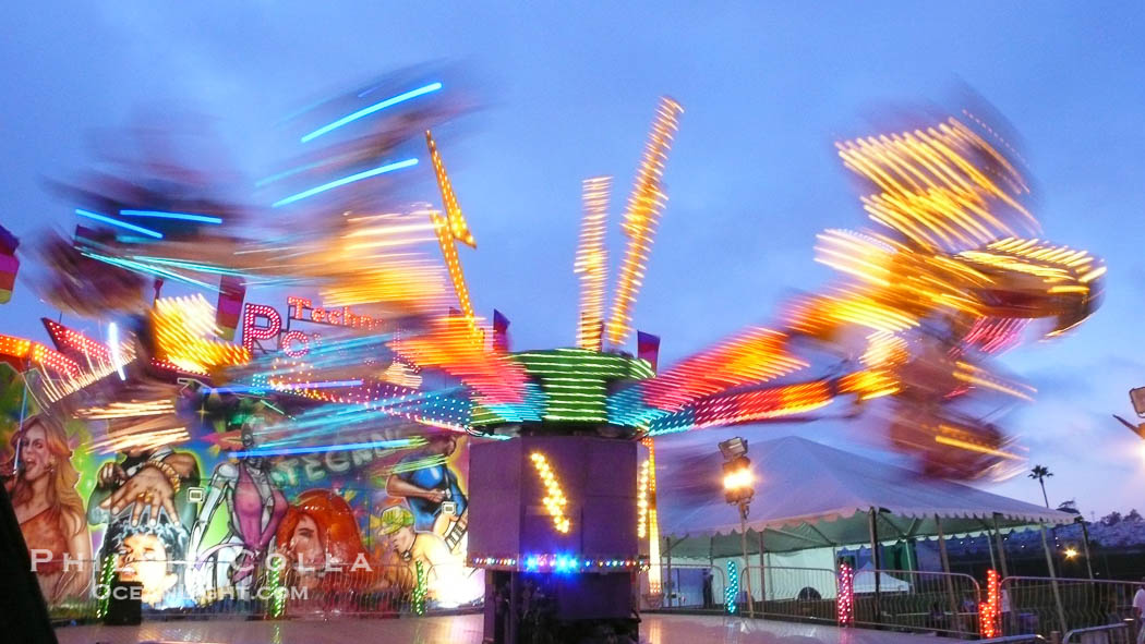 Del Mar Fair Rides At Night California 20875