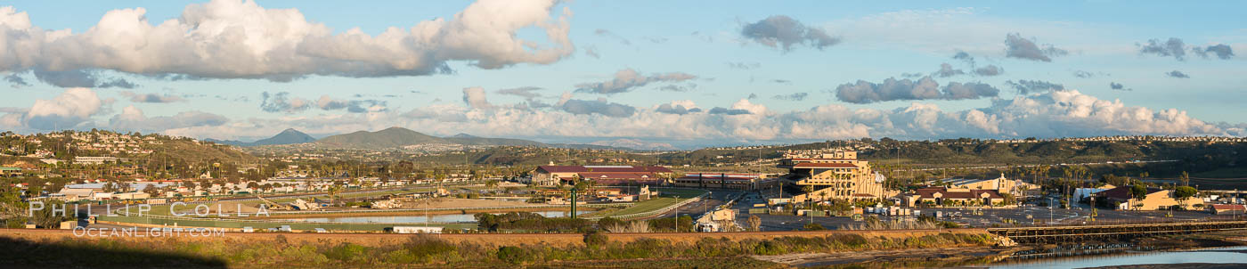 Del Mar Racetrack and Fairgrounds, Panoramic Photo. California, USA, natural history stock photograph, photo id 30489