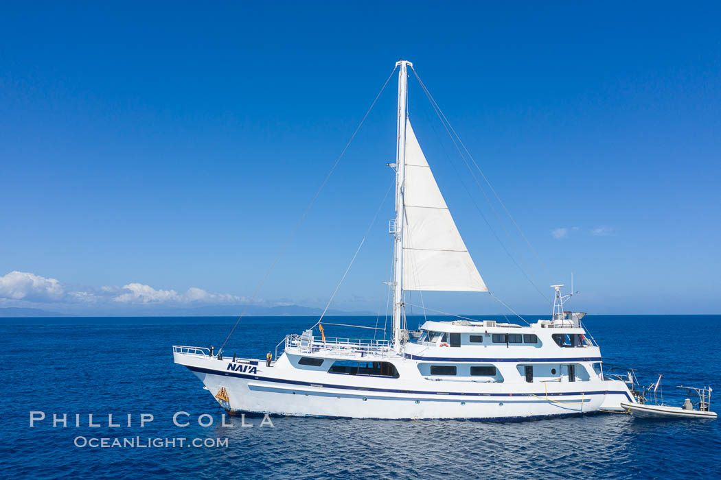 Dive Boat Naia, at anchor in the Vatu I Ra passage, Bligh Waters, Fiji. Vatu I Ra Passage, Viti Levu Island, natural history stock photograph, photo id 34692