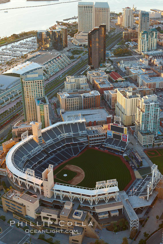 Downtown San Diego and Petco Park, viewed from the southeast. California, USA, natural history stock photograph, photo id 22366