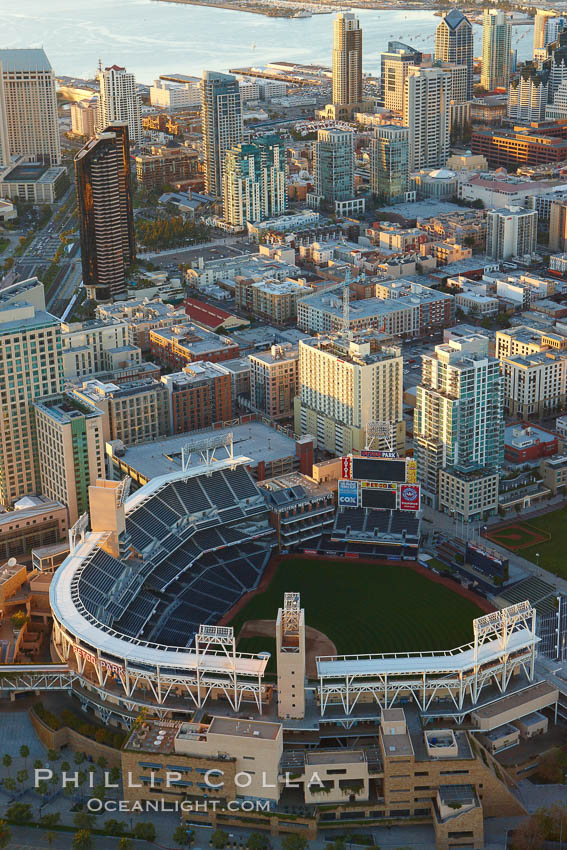 Downtown San Diego and Petco Park, viewed from the southeast. California, USA, natural history stock photograph, photo id 22428