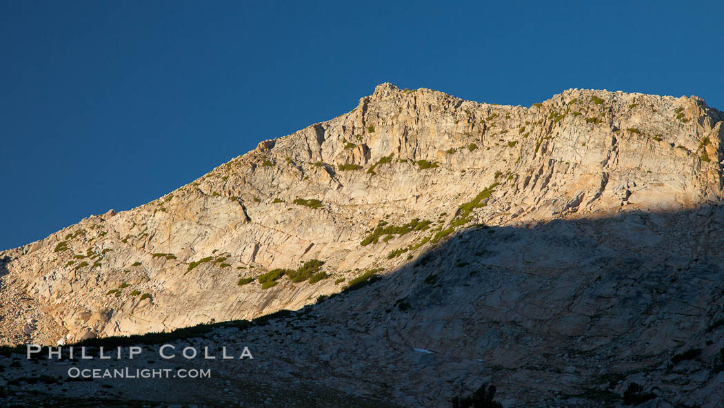 Eastern flank of Vogelsang Peak at sunrise., natural history stock photograph, photo id 25769