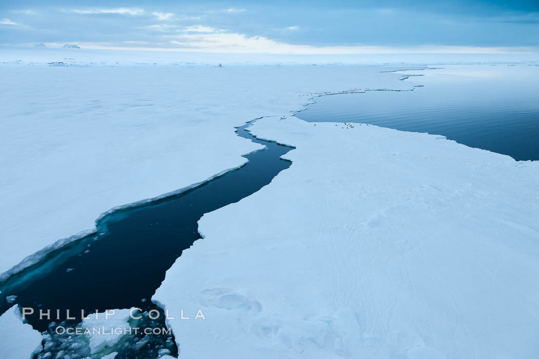 The edge of the fast ice along the shore, near Paulet Island. Antarctic Peninsula, Antarctica, natural history stock photograph, photo id 24821