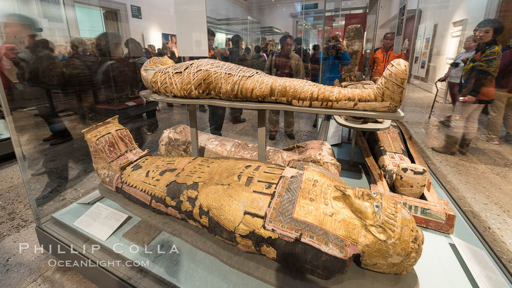 Egyptian mummies. British Museum, London, United Kingdom, natural history stock photograph, photo id 28305