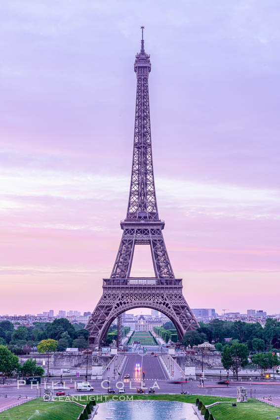 La Tour Eiffel. The Eiffel Tower is an iron lattice tower located on the Champ de Mars in Paris, named after the engineer Gustave Eiffel, who designed the tower in 1889 as the entrance arch to the 1889 World's Fair. The Eiffel tower is the tallest structure in Paris and the most-visited paid monument in the world. France, natural history stock photograph, photo id 35641