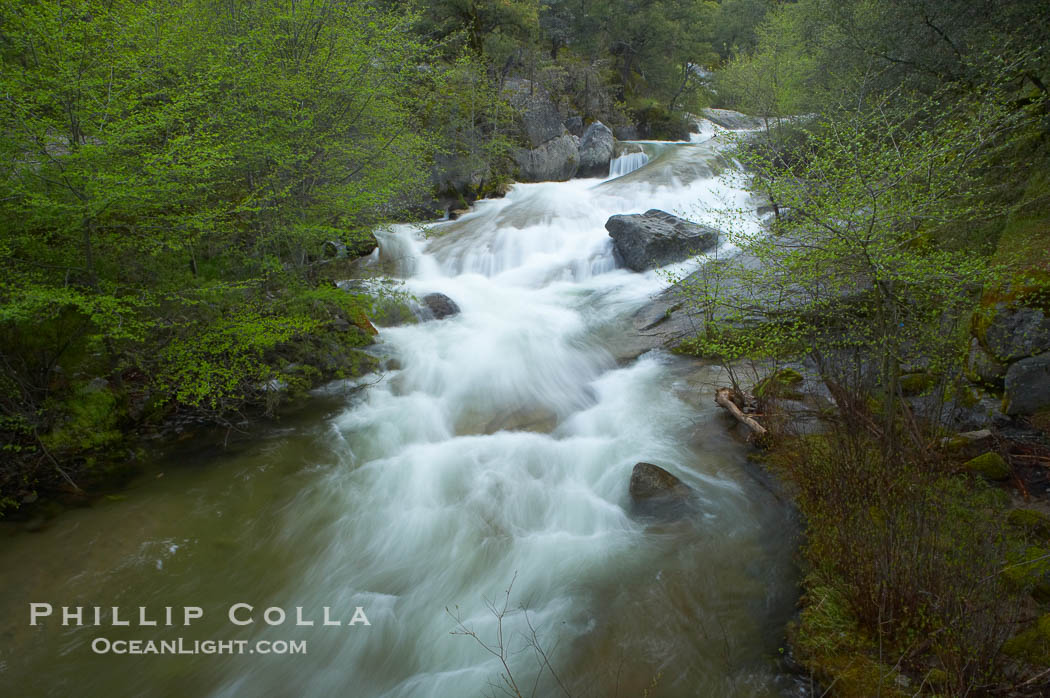 The Falls at Bass Lake in the western Sierra., natural history stock photograph, photo id 12656