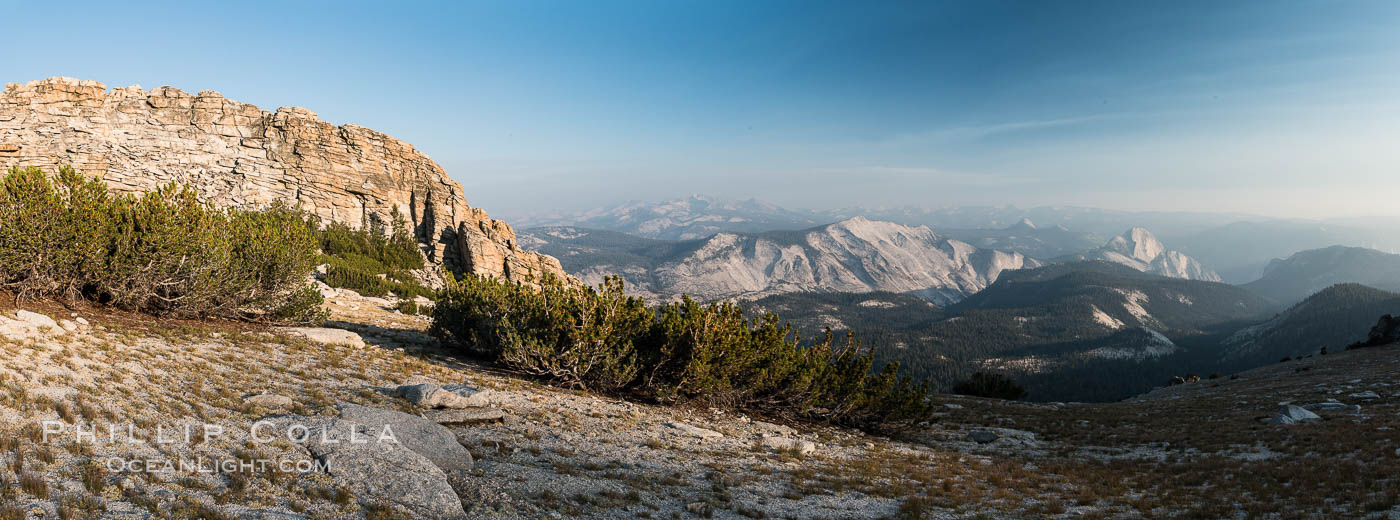 Northeast summit, "false summit", of Mount Hoffmann with Half Dome and Clouds Rest in the distance, Yosemite National Park. California, USA, natural history stock photograph, photo id 31199