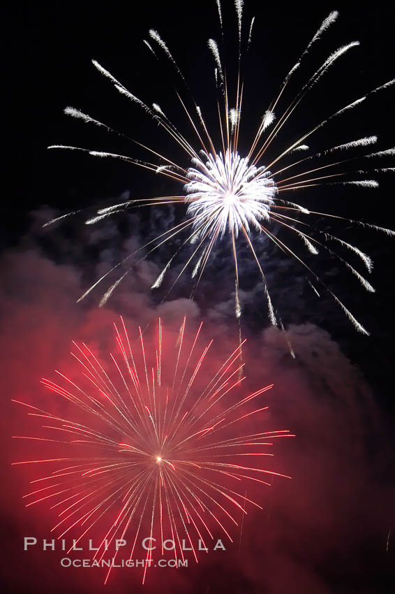 Fireworks, Aviara. Carlsbad, California, USA, natural history stock photograph, photo id 16218