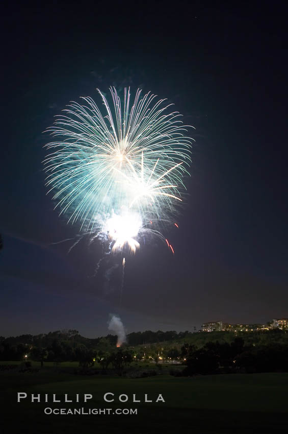 Fireworks, Aviara. Carlsbad, California, USA, natural history stock photograph, photo id 16226