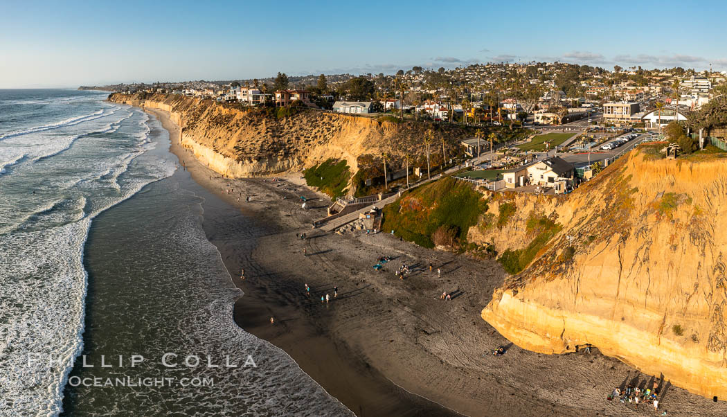 Fletcher Cove, Pillbox, Solana Beach, aerial photo. California, USA, natural history stock photograph, photo id 38044