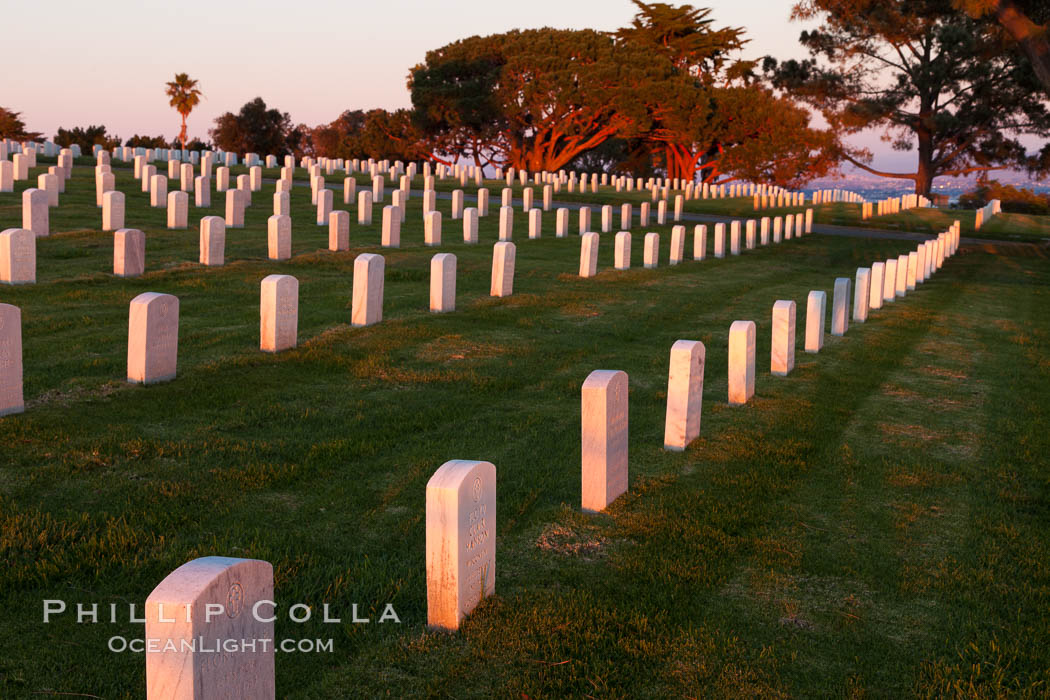 Fort Rosecrans National Cemetery. San Diego, California, USA, natural history stock photograph, photo id 26586