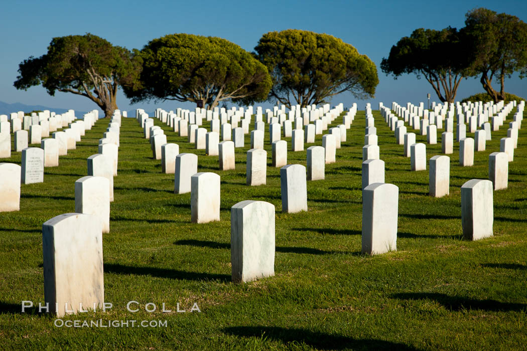 Fort Rosecrans National Cemetery. San Diego, California, USA, natural history stock photograph, photo id 26594