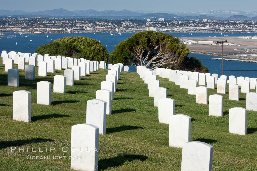 Fort Rosecrans National Cemetery. San Diego, California, USA, natural history stock photograph, photo id 26598