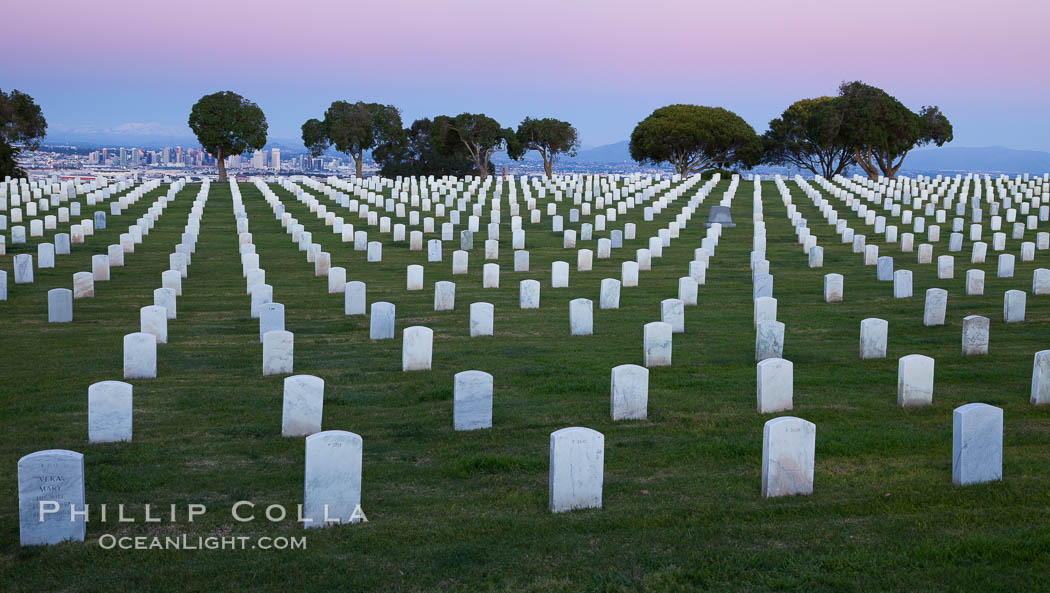 Fort Rosecrans National Cemetery. San Diego, California, USA, natural history stock photograph, photo id 26571
