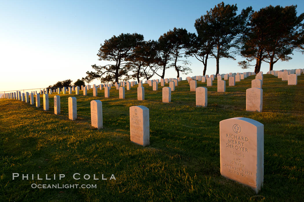 Fort Rosecrans National Cemetery. San Diego, California, USA, natural history stock photograph, photo id 26573