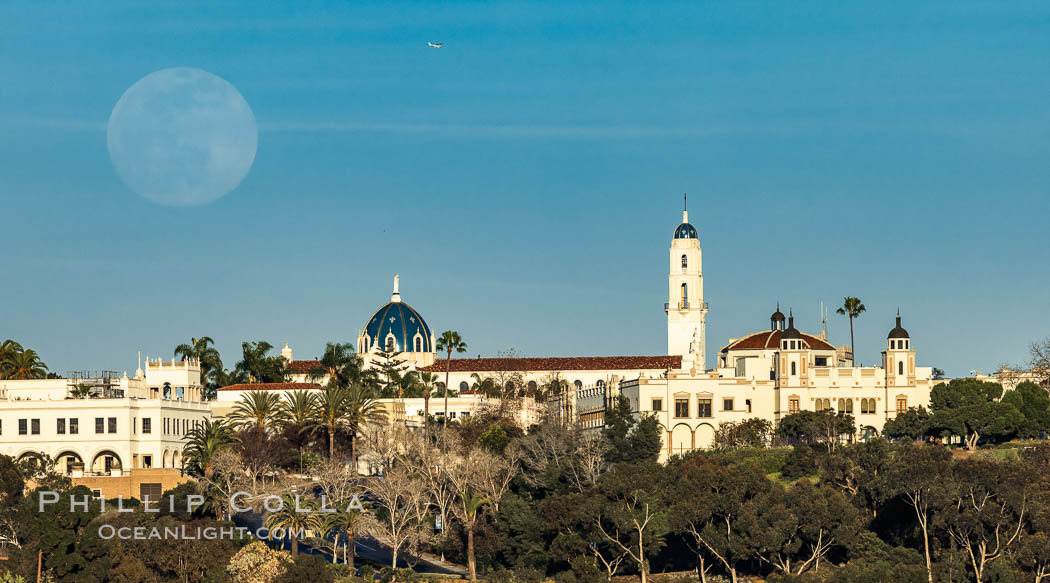 Full Moon Rising over University of San Diego