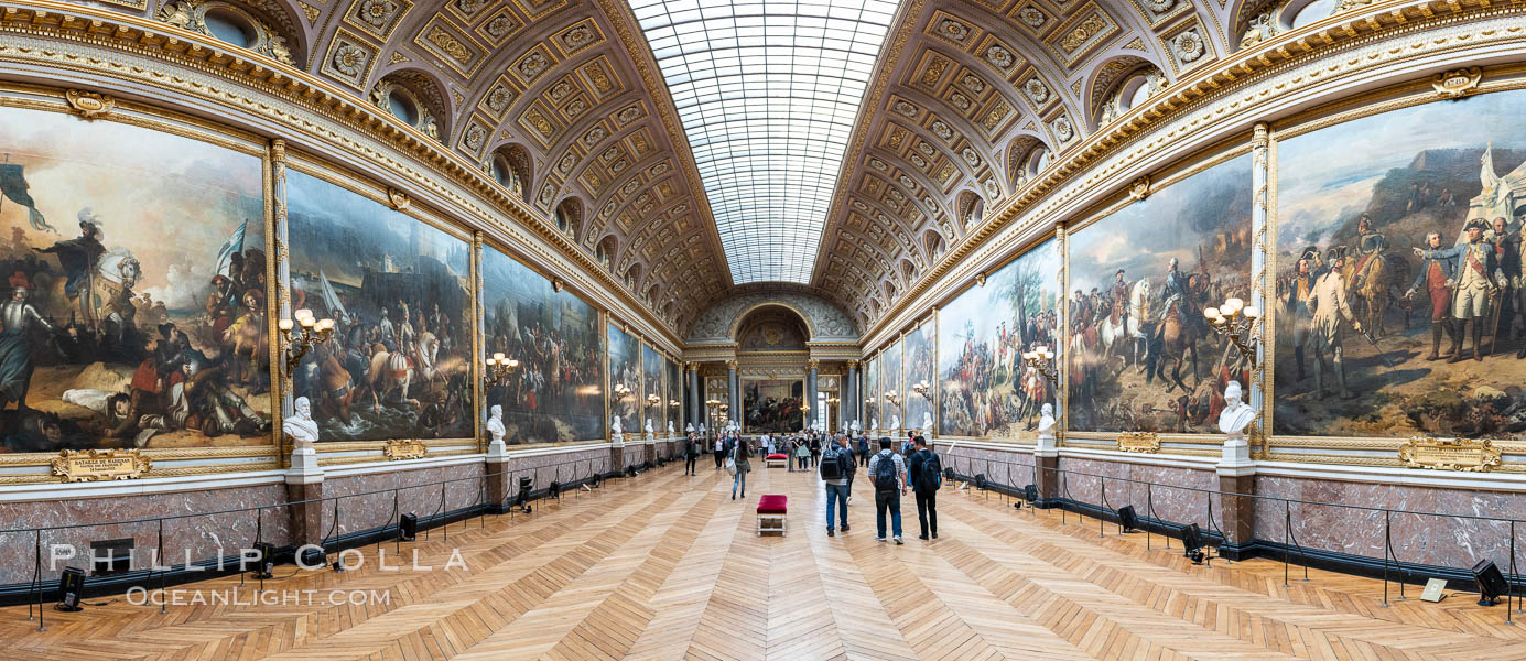 Gallery in Chateau de Versailles, Paris. France, natural history stock photograph, photo id 35667