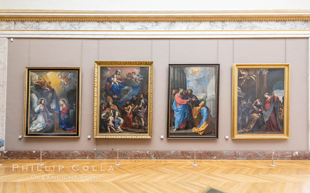 Gallery in the Musee du Louvre, Paris. France, natural history stock photograph, photo id 35644