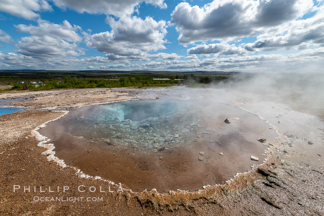 Geysir, Hekla, hit Haukadalur, Iceland., natural history stock photograph, photo id 35807