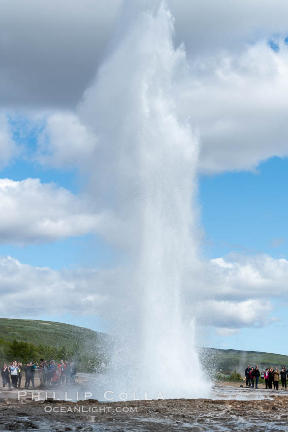 Geysir, Hekla, hit Haukadalur, Iceland., natural history stock photograph, photo id 35753