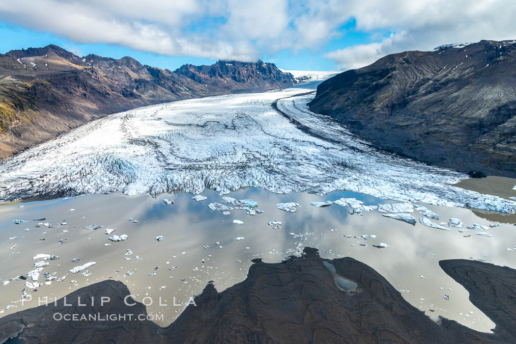 Glacier, Skaftafell / Vatnajokull National Park, Southern Iceland., natural history stock photograph, photo id 35752
