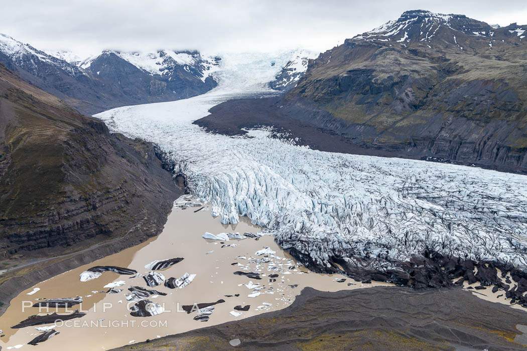 Glacier, Skaftafell / Vatnajokull National Park, Southern Iceland., natural history stock photograph, photo id 35800