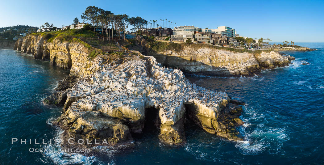 Goldfish Point and La Jolla Caves aerial photograph, La Jolla. California, USA, natural history stock photograph, photo id 38034