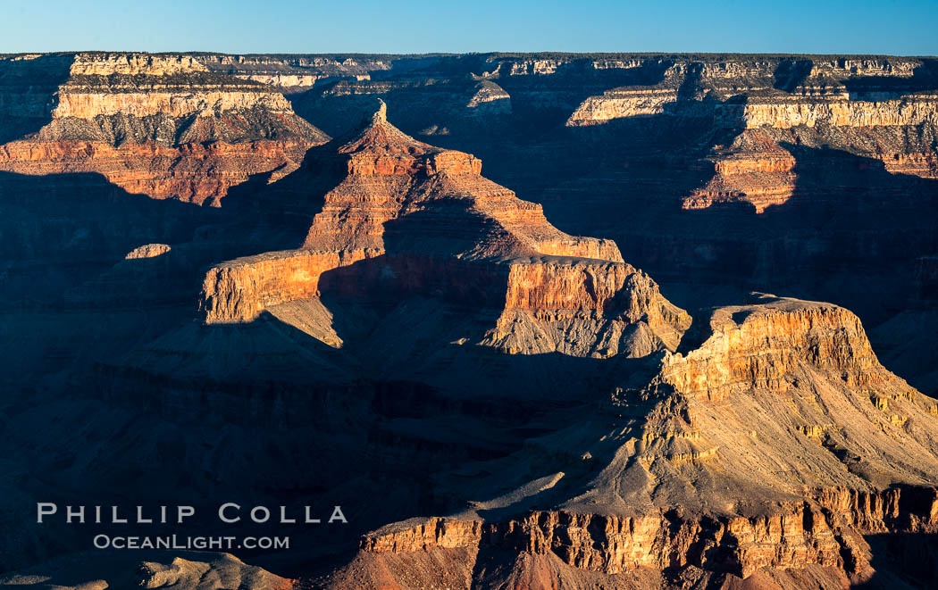 Grand Canyon at sunrise viewed from Yavapai Point on the south rim of Grand Canyon National Park. Arizona, USA, natural history stock photograph, photo id 37758