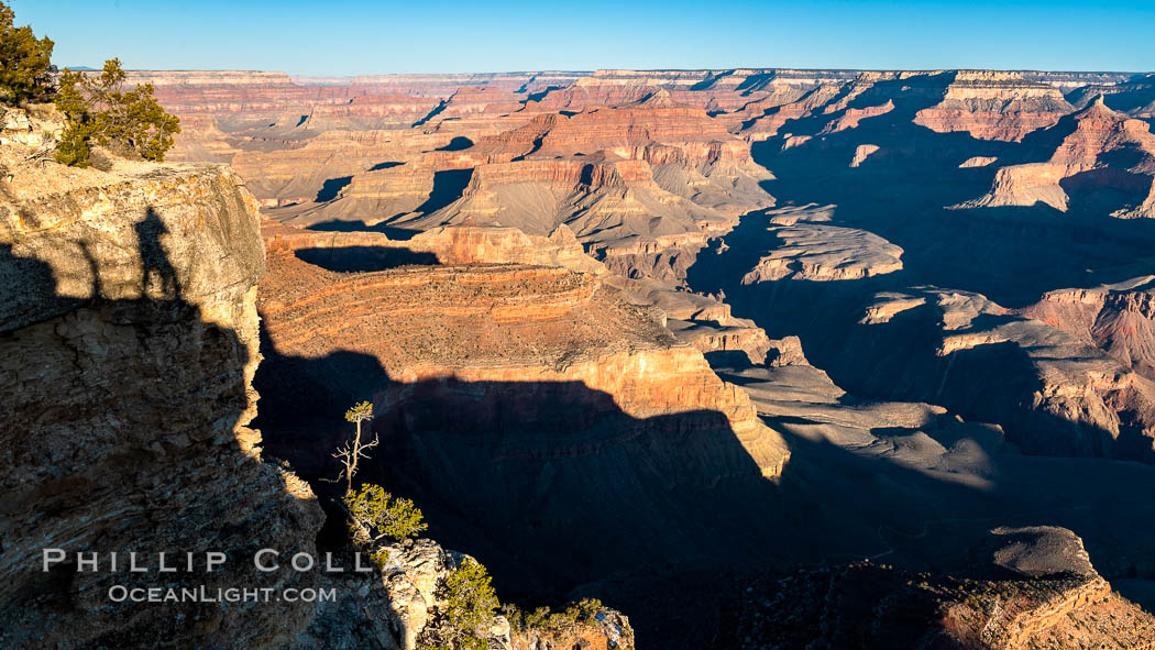 Grand Canyon at sunrise viewed from Yavapai Point on the south rim of Grand Canyon National Park. Arizona, USA, natural history stock photograph, photo id 37760