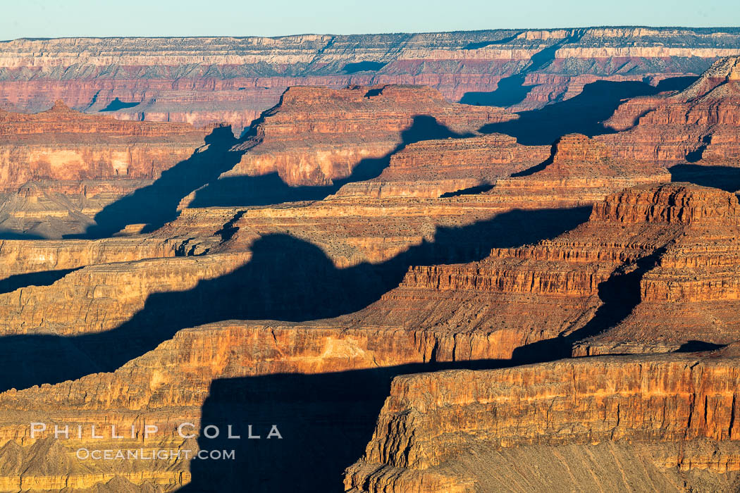 Grand Canyon at sunrise viewed from Yavapai Point on the south rim of Grand Canyon National Park. Arizona, USA, natural history stock photograph, photo id 37759