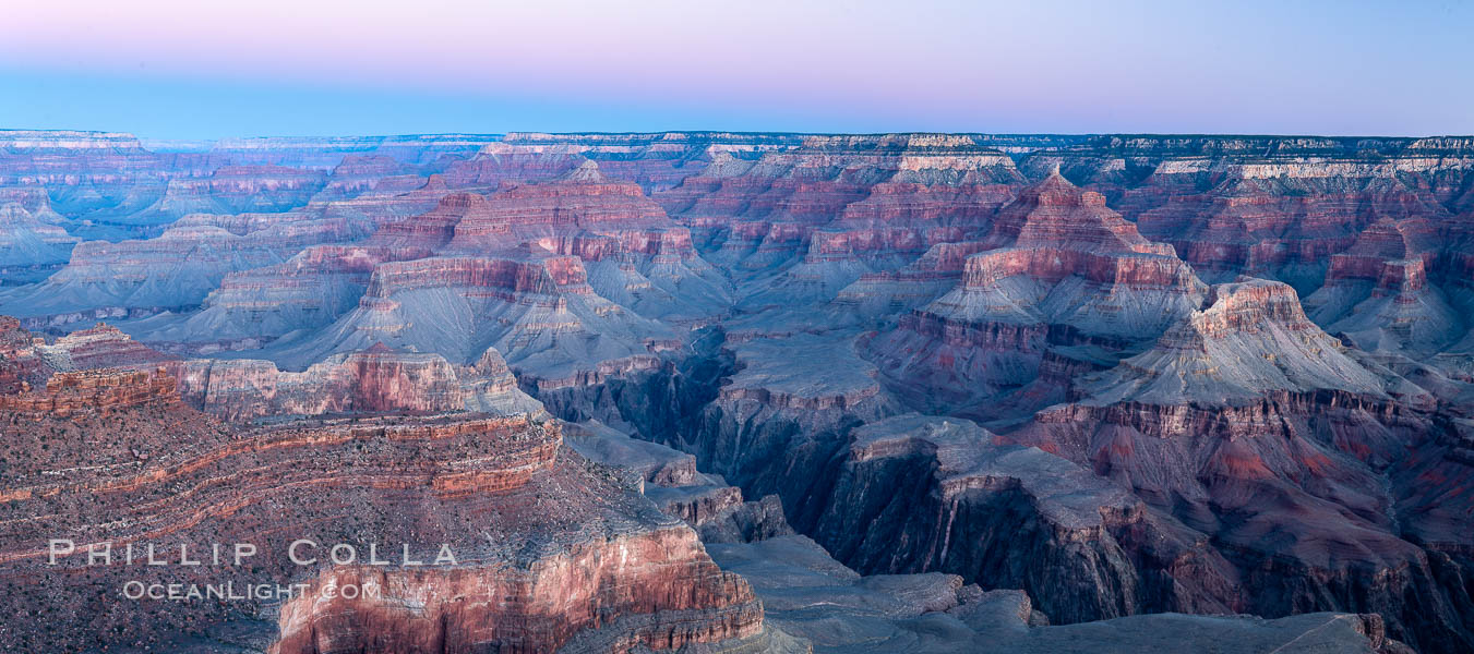 Grand Canyon at sunrise viewed from Yavapai Point on the south rim of Grand Canyon National Park. Arizona, USA, natural history stock photograph, photo id 37757