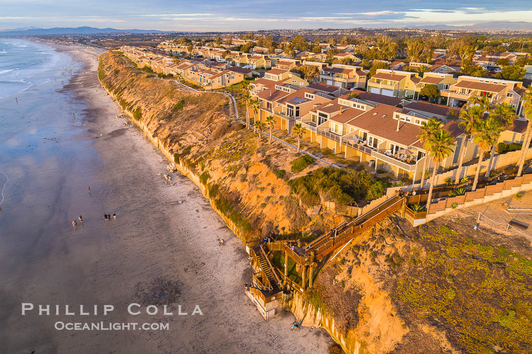 Grandview Beach, Aerial Photo, Encinitas and Carlsbad. California, USA, natural history stock photograph, photo id 38250