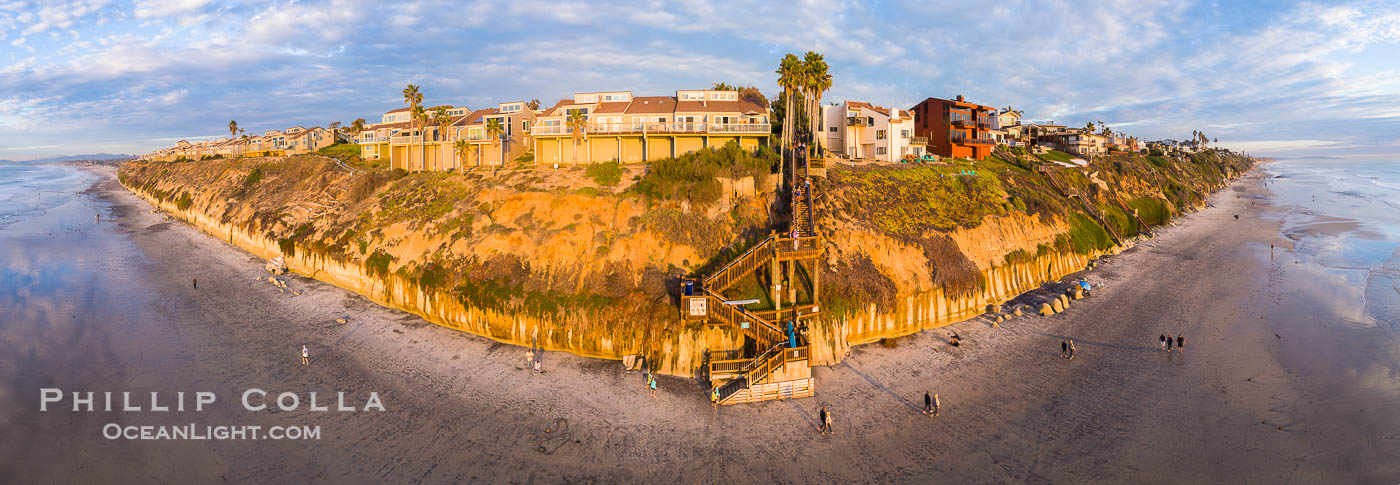 Grandview Beach, Aerial Photo, Encinitas and Carlsbad. California, USA, natural history stock photograph, photo id 38247