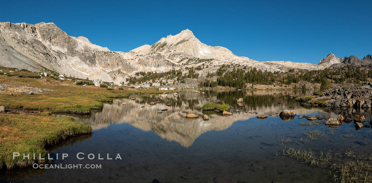 Greenstone Lake and North Peak, Hoover Wilderness. 20 Lakes Basin, California, USA, natural history stock photograph, photo id 36422