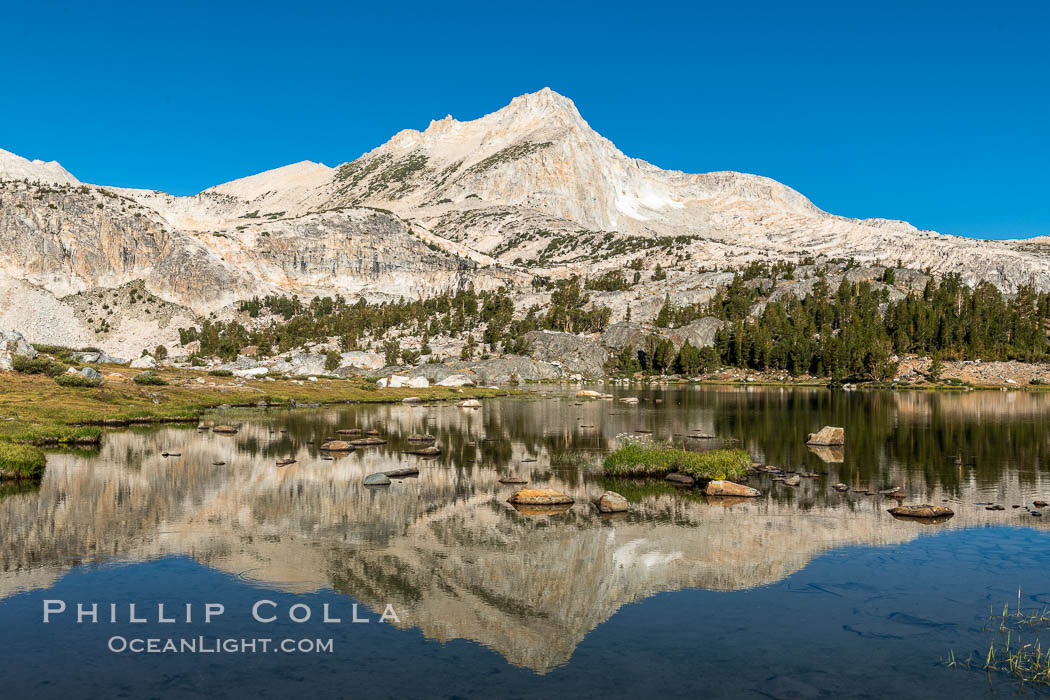 Greenstone Lake and North Peak, Hoover Wilderness. 20 Lakes Basin, California, USA, natural history stock photograph, photo id 36421