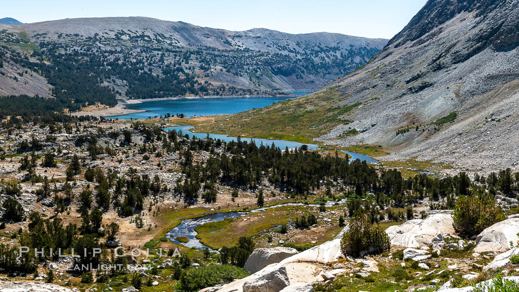 Greenstone Lake and Saddlebag Lake in the 20 Lakes Basin, Hoover Wilderness