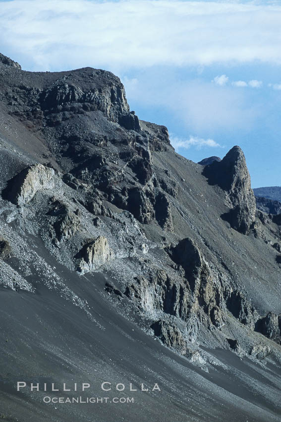 Haleakala Volcano crater slope., natural history stock photograph, photo id 04546