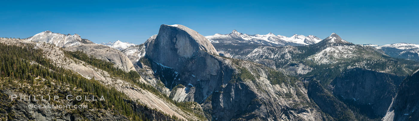 Half Dome and Yosemite High Country from Sierra Point. Yosemite National Park, California, USA, natural history stock photograph, photo id 36905