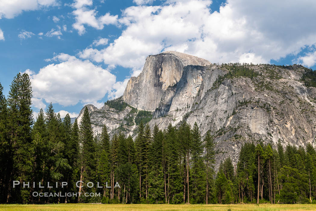 Half Dome in Spring, Yosemite National Park. California, USA, natural history stock photograph, photo id 36374